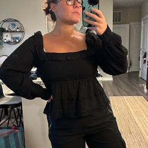 NWT American Eagle Elegant Black Women's Top